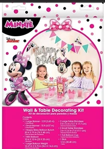 Minnie Mouse Happy Helpers Disney Kids Birthday Party Wall Table Decorating Kit - Picture 1 of 1