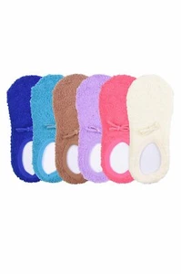 NEW LOT OF 2 PAIRS NON SLIP BOAT BALLET SLIPPER SOCKS SIZE 9-11 - Picture 1 of 9