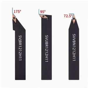 3PCS 1/2" SVJBR/ SVUBR / SVVBN1212H11 External Turning Tool Holder + 3pcs VBMT11 - Picture 1 of 4