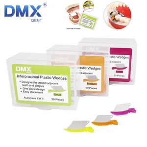 50 Pcs DMXDENT Dental Wedge Fender Interproximal Guard Metal Matrix Blade S M L - Picture 1 of 26