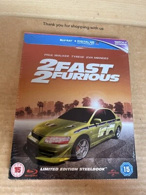 2 FAST 2 FURIOUS (2003) Rare UK Reg Free BLU RAY STEELBOOK BRAND NEW & SEALED - Image 1 of 4