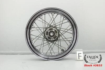 2006 Harley Softail Front Wheel Rim 16" x 3.00" 3/4" Bearings SPOKED CHROME - Image 1 of 4