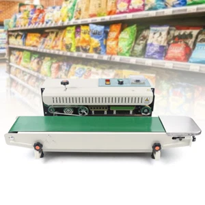Máquina de sellado de banda de bolsa de plástico automática horizontal selladora continua FR-900 - Imagen 1 de 17