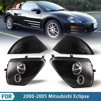 Faros + luces traseras para Mitsubishi Eclipse 2000-2005 LED halo proyector lámparas Foto 1 de 4