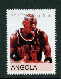 Michael Jordan Chicago Bulls Basketball MNH Stamp 2000 Angola - Picture 1 of 1