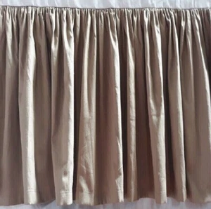 New Dust Ruffle Bed Skirt || Solid Taupe 650 TC Cotton US Bed Size/Drop- - Picture 1 of 3