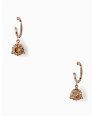 Pendientes colgantes Kate Spade Rise & Shine Drop Huggies ámbar Lt Colorado + bolsa para el polvo Foto 1 de 4