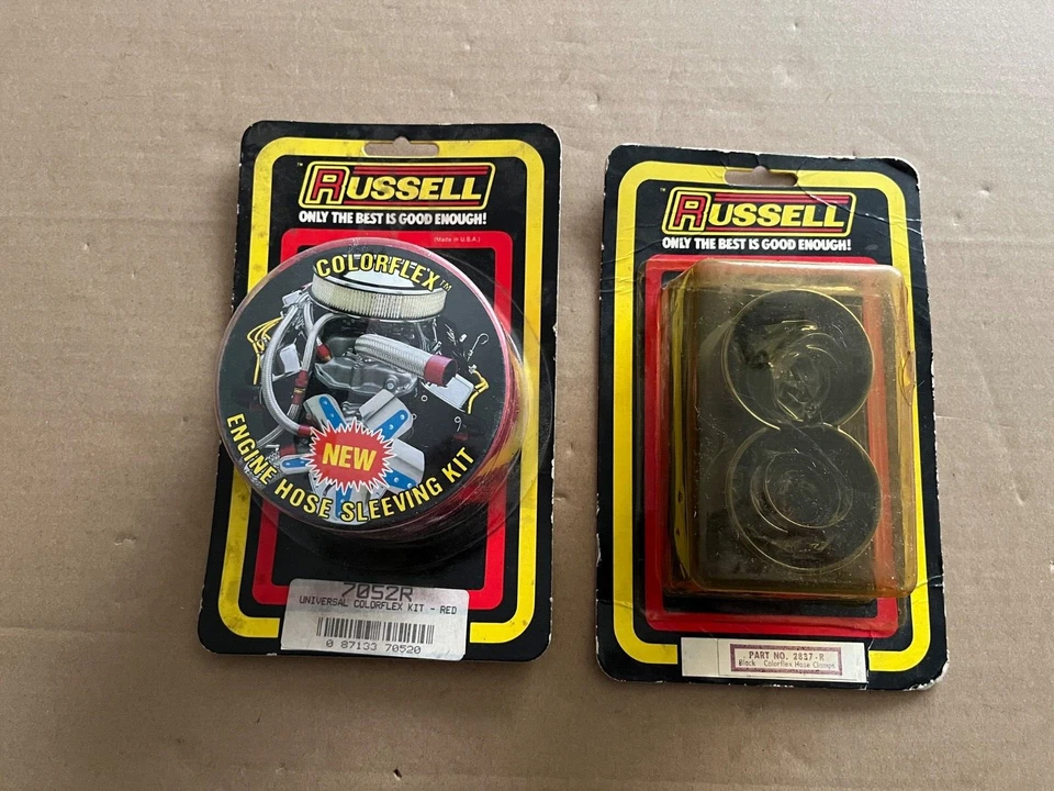 De colección Nuevo Antiguo Stock Nuevo de Lote Antiguo Russell Colorflex Motor Manguera Kit Rojo Negro Foto 1 de 4