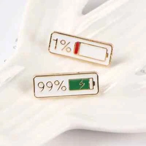 Batterie Prozentsatz Emaille Pin - 99% oder 1% - High/Low Energy Full Charge Prozent - Bild 1 von 8