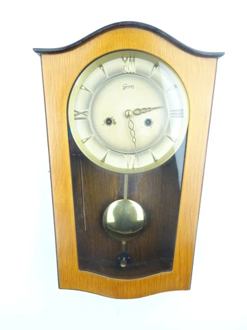 German Vintage RARE JUNGHANS GEWES Design Mid Century 8 day Retro Wall Clock Cover