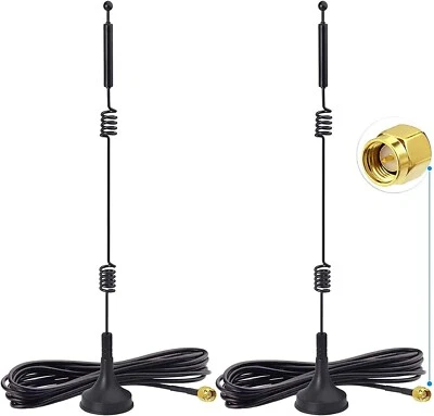 2x Dual Band Magnetic Base SMA WiFi Antenna for Wireless Vedio  Security Camera - Image 1 of 4