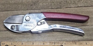 Vintage Wallace Fiskars steel anvil cut hand pruner garden snips shears USA - Picture 1 of 8