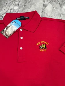 VF-11 Red Rippers USN Embroidered Squadron Polo Shirt - Picture 1 of 5