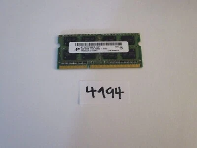 Micron 4Gb 1600Mhz PC3L-12800 low voltage DDR3 SODIMM laptop memory RAM (4994) - Image 1 of 2