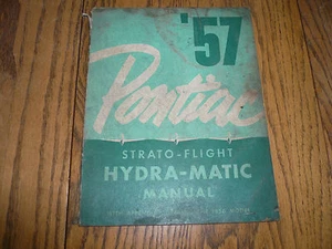 1957 Pontiac Srato-Flight Hydra-Matic Manual - OEM - Appendix Covering 1956 - Bild 1 von 2
