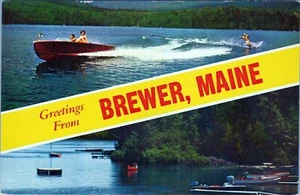Postal de saludos desde Brewer Maine sin publicar - Imagen 1 de 2