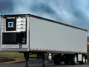 1/64 DCP CHROME/BLACK 53' UTILITY 3000R THERMO KING REEFER TRAILER - Picture 1 of 5
