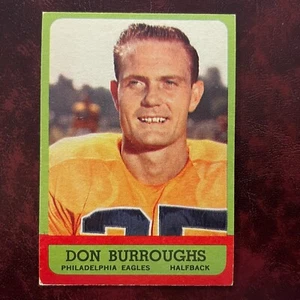 1963 Topps Set DON BURROUGHS rare SP 117 PHILADELPHIA EAGLES NR-MINT *HIGH GRADE - Picture 1 of 2