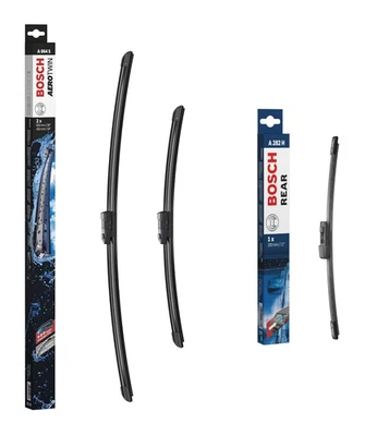 Audi A1 Allstreet Front + Rear Wiper Blade Set 2022 Onwards BOSCH A864S A282H - Image 1 of 4