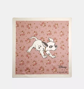 Coach X Disney Dumbo Rose Bouquet Print Silk Bandana Scarf 89846 NWT Org $98 NWT - Picture 1 of 7