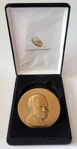 Richard Nixon U.S. Mint Bronze Medal 3 inch 6oz OGP In Box Heavy - Picture 1 of 5