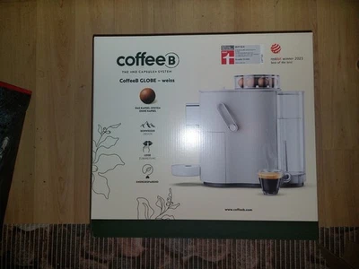 Café Royal Kaffeemaschine Coffe B Globe weiß Kapselmaschine Neu +4 Kapseln - Bild 1 von 4