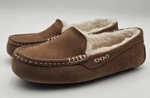 UGG Ansley Chestnut Solid Loafer Shoe/Slipper Women Slip On Suede Size 8D  - Picture 1 of 11