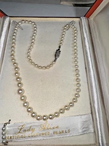 COLLAR DE PERLAS CULTIVADAS DAMA ALICE con cierre de 14K - Imagen 1 de 5