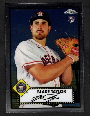 2021 Blake Taylor Topps Chrome Platinum Baseball Rookie RC Astros #124 - Image 1 of 2