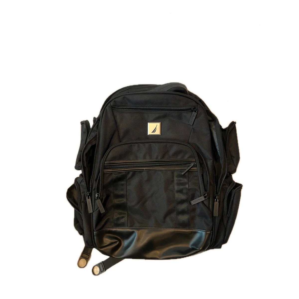 NAUTICA Rucksack, Schwarz, 18 Zoll – Mit Laptopfach, Vielen Taschen, Robustes Polyester