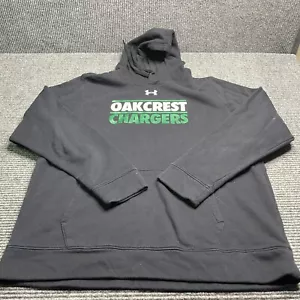 Under Armour Pullover Hoodie Mens XL Black Long Sleeve Hooded Oakcrest - Picture 1 of 5