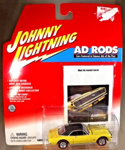 2002 Johnny Lightning Ad Rods '67 CHEVY CAMARO RS Yellow w/Rubber Tire Chrome Sp - Picture 1 of 6