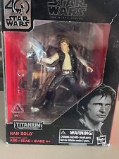 Hasbro Star Wars 40th Anniversary Black Titanium Series 1 Han Solo Action Figure