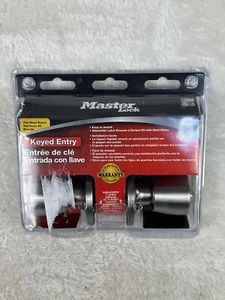 Master Lock TUO0115 Satin Nickel Tulip Style Knob Entry Door Lock - Picture 1 of 9