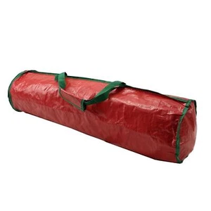 Red Christmas Cylinder Gift Wrap Storage Xmas Organiser Wrapping Paper Bag 2pc - Picture 1 of 4