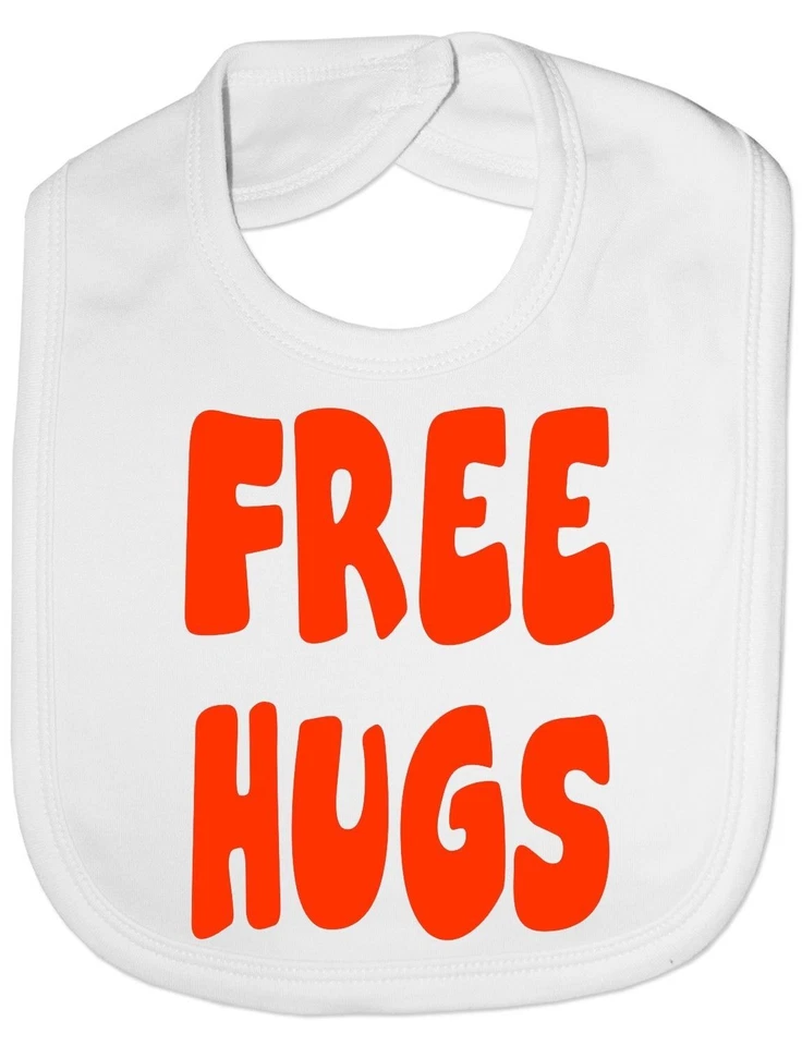PRINTSHOP2000 Free Hugs Baby Fütterlätzchen Geschenk