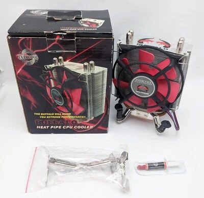 Evercool Buffalo 100mm Intel P4 LGA775 AMD AM2 Heatpipe CPU PC Cooler - Image 1 of 4