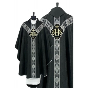 MASUBLE schwarz halbgotischer Stil Kleidung, Damast, Waisenkind, Stickerei - Bild 1 von 4