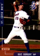 2010 St. Lucie Mets Grandstand #6 Eric Beaulac Troy New York NY Baseball Card