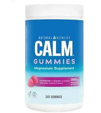 Natural Vitality Calm Magnesium Citrate, 240 Gummies, rasperry-lemon,