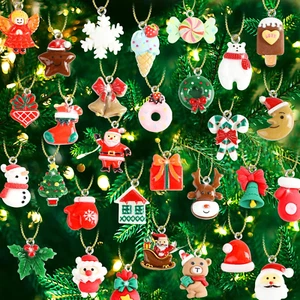 42 Pcs Mini Christmas Ornaments, Miniature Resin Christmas Tree Ornaments for Mi - Picture 1 of 12