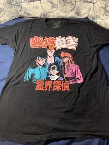 LYU YU HAKUSHO FUNIMATION Mens Black T-Shirt Size Large  - Picture 1 of 8