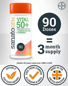 Más de 50 MULTIVITAMINAS Y MINERALES CON GINKGO BILOBA Y GINSENG 90 PESTAÑAS - Imagen 1 de 12