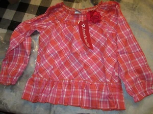 American Girl Bitty Baby PRETTY PLAID TOP FOR GIRLS XL SZ 7 NWTS - Picture 1 of 2