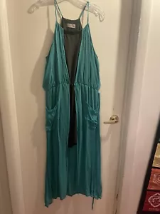 Label Lab Layered Dress Teal/grey With Pockets. Racer Back Size 14 US - Picture 1 of 4