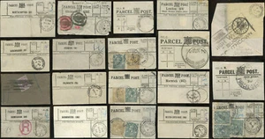 GB PARCEL POST FULL POSTMARKS on LABELS 1890-1930 ..PRICED SINGLY - Picture 1 of 37