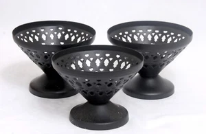 Halloween Black Metal Votive Cup Lattice Side Freestanding - Picture 1 of 4