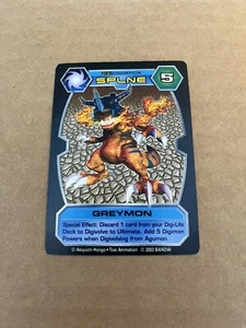 2002 Bandai Digimon GREYMON DT-32 Mega D-Tector Card Game #5 - NM - Bild 1 von 2
