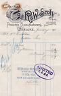 R. & W, Scott, Logo Preserve Manufacturers, Carluke 1906 Paid Invoice Ref 48371