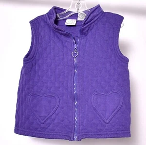 Green Dog Girl's Purple Quilted Zip Up Vest Size 4/5 - Picture 1 of 4